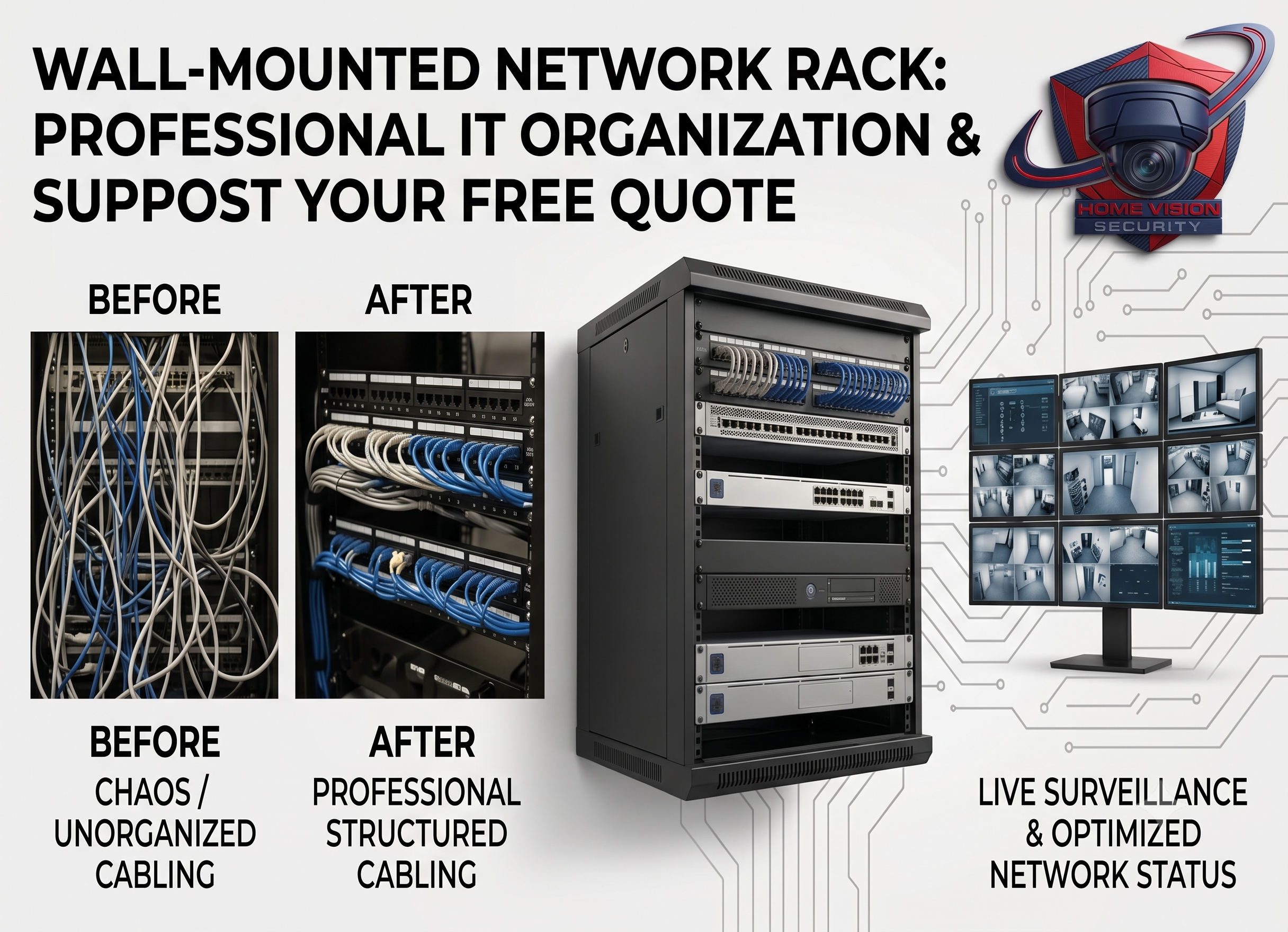 Wall-Mounted Network Rack Showcase